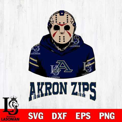 Akron Zips Jason Voorhees 4 Svg Eps Dxf Png File, Digital Download