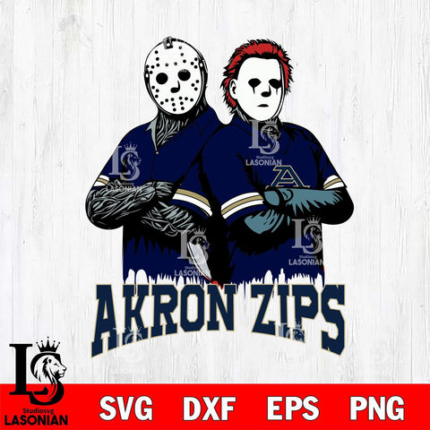 Akron Zips Jason Voorhees 8 Svg Eps Dxf Png File, Digital Download