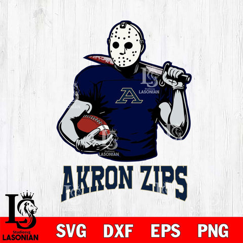 Akron Zips Jason Voorhees 9 Svg Eps Dxf Png File, Digital Download