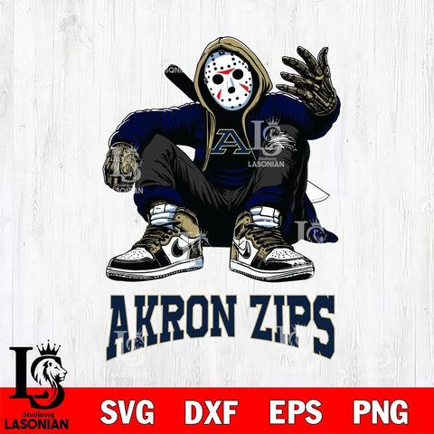 Akron Zips Jason Voorhees Halloween SVG Svg Eps Dxf Png File, Digital Download, Instant Download