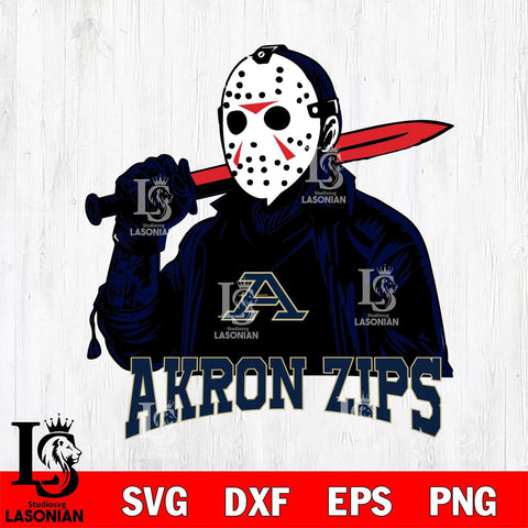 Akron Zips Jason Voorhees Horror 12 Svg Eps Dxf Png File, NCAA svg, Digital Download, Instant Download
