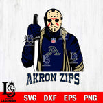 Akron Zips Jason Voorhees Horror 3 Svg Eps Dxf Png File, NCAA svg, Digital Download, Instant Download