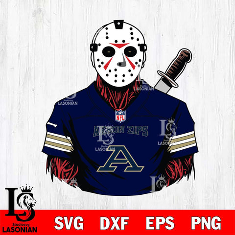 Akron Zips Jason Voorhees Horror 4 Svg Eps Dxf Png File, NCAA svg, Digital Download, Instant Download