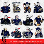 Akron Zips Jason Voorhees Horror Bundle 12 SVG Eps Dxf Png File, bundle NCAA svg, Digital Download, Instant Download
