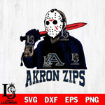 Akron Zips Jason Voorhees Horror Halloween Svg Eps Dxf Png File, NCAA svg, Digital Download, Instant Download