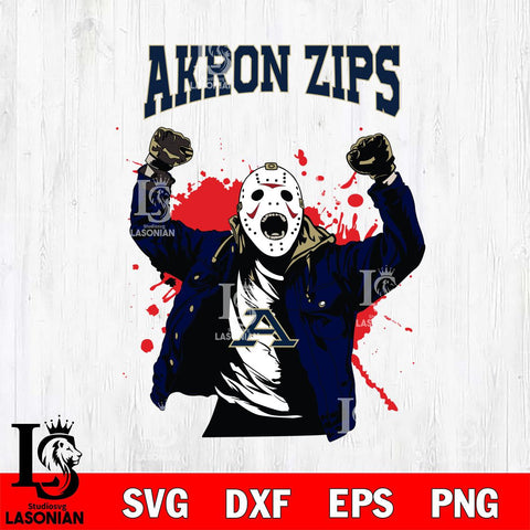 Akron Zips Jason Voorhees Horror Halloween 3 Svg Eps Dxf Png File, NCAA svg, Digital Download, Instant Download