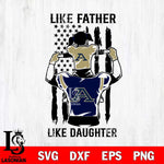 Akron Zips Like Father Like Daughter Svg Eps Dxf Png File, Digital Download, Instant Download