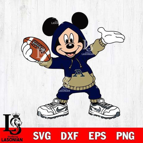 Akron Zips Mickey Disney Football Christmas File Cut, NCAA SVG DXF EPS PNG FILE, Digital Download , Criucut , Silhouette