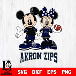 Akron Zips Mickey Minnie Football Svg Eps Dxf Png File, NCAA svg , Digital Download , Instant Download, Cricut File