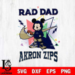 Akron Zips Mickey Wearing Hoodie Rad Dad SVG DXF EPS PNG FILE, NCAA File Cut,Digital Download,Instant Download