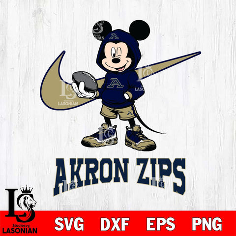 Akron Zips Mikey Mouse Disney NIKE, Svg Eps Dxf Png File, Digital Download