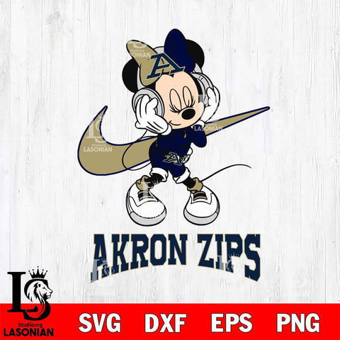 Akron Zips Minnie Mouse Dancing NIKE, Svg Eps Dxf Png File, Digital Download