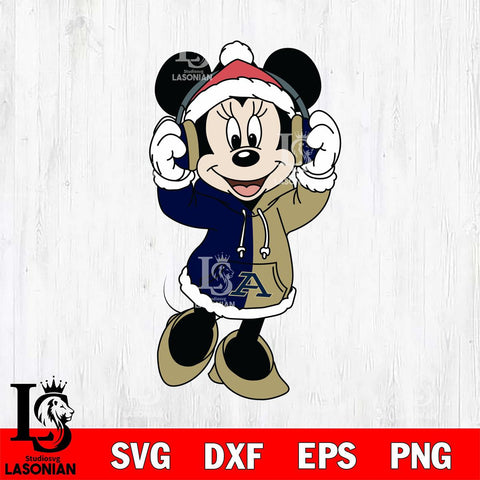 Akron Zips Minnie Mouse Disney Football Christmas File Cut, NCAA SVG DXF EPS PNG FILE, Digital Download , Criucut , Silhouette
