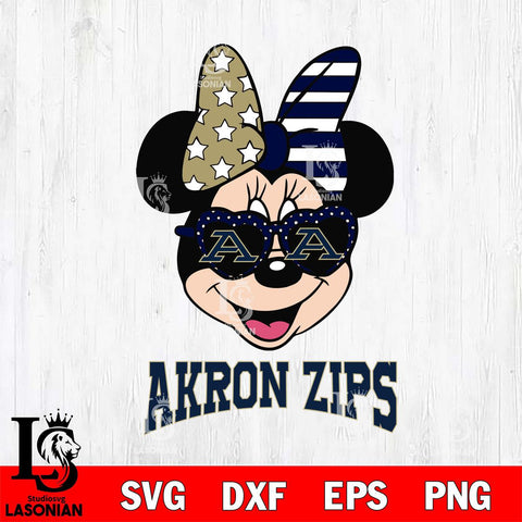 Akron Zips Minnie Mouse Love 2, Svg Eps Dxf Png File, Digital Download