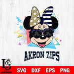 Akron Zips Minnie Mouse Love Sport SVG DXF EPS PNG FILE, NCAA File Cut,Digital Download,Instant Download