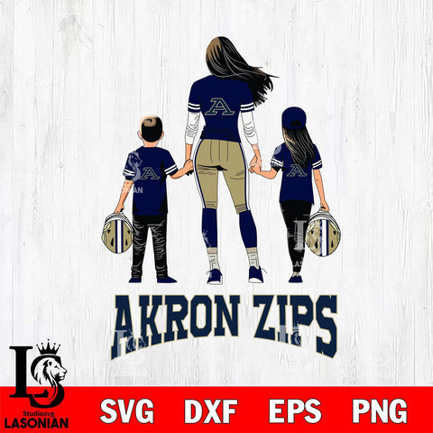 Akron Zips Mother and son Rugby SVG DXF EPS PNG FILE,NCAA SVG, Father day Digital Download,Instant Download, Silhouette