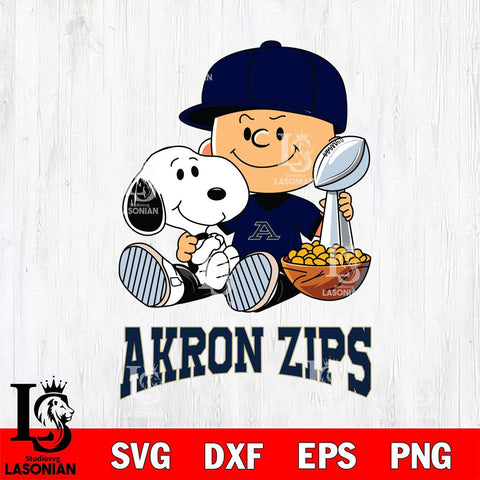 Akron Zips Peanuts Snoopy Champion football SVG DXF EPS PNG FILE,Snoopy File Cut, NCAA Digital Download,Instant Download,Christmas Silhouette