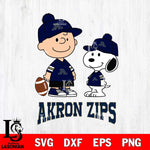 Akron Zips Peanuts Snoopy Friends Football SVG DXF EPS PNG FILE,Snoopy File Cut, NCAA Digital Download,Instant Download,Christmas Silhouette