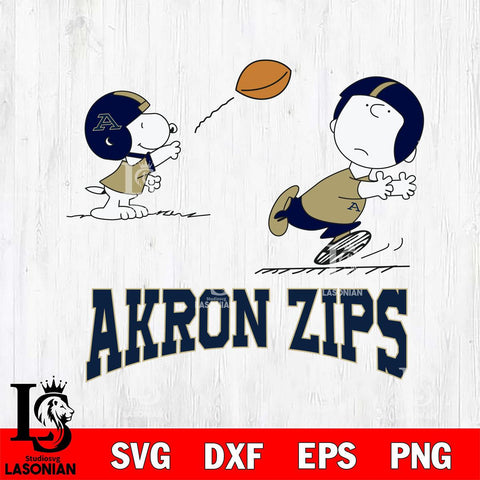 Akron Zips Peanuts play football SVG DXF EPS PNG FILE,Snoopy File Cut, NCAA Digital Download,Instant Download,Christmas Silhouette