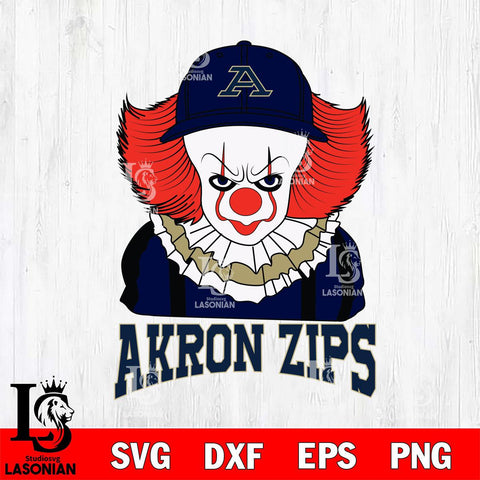 Akron Zips Pennywise Horror Sport 10 Svg Eps Dxf Png File, Digital Download