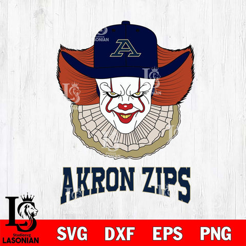 Akron Zips Pennywise Horror Sport 12 Svg Eps Dxf Png File, Digital Download