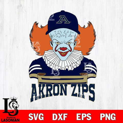 Akron Zips Pennywise Horror Sport 2 Svg Eps Dxf Png File, Digital Download