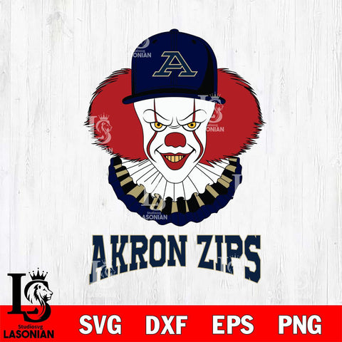 Akron Zips Pennywise Horror Sport 4 Svg Eps Dxf Png File, Digital Download