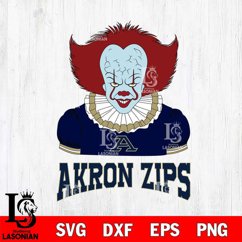 Akron Zips Pennywise Horror Sport 5 Svg Eps Dxf Png File, Digital Download