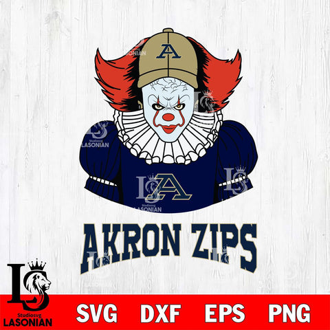 Akron Zips Pennywise Horror Sport 7 Svg Eps Dxf Png File, Digital Download