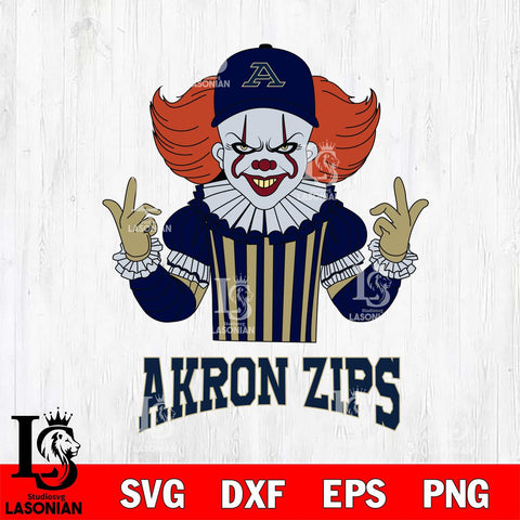 Akron Zips Pennywise Horror Sport 8 Svg Eps Dxf Png File, Digital Download