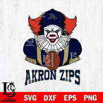 Akron Zips Pennywise Horror Sport 9 Svg Eps Dxf Png File, Digital Download