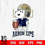 Akron Zips Snoopy Player Football SVG DXF EPS PNG FILE,Snoopy File Cut, NCAA Digital Download,Instant Download,Christmas Silhouette