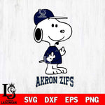 Akron Zips Snoopy Sport 8 Svg Eps Dxf Png File, Digital Download