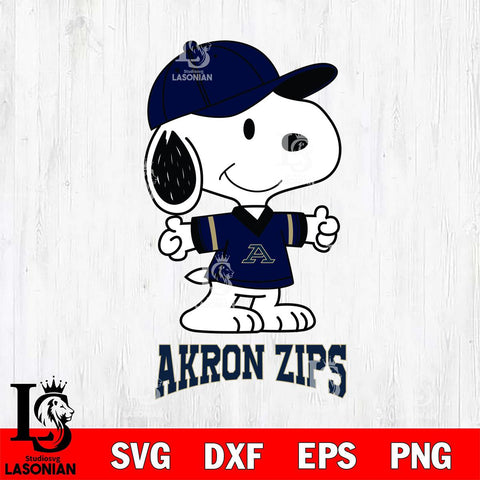Akron Zips Snoopy football SVG DXF EPS PNG FILE,Snoopy File Cut, NCAA Digital Download,Instant Download,Christmas Silhouette