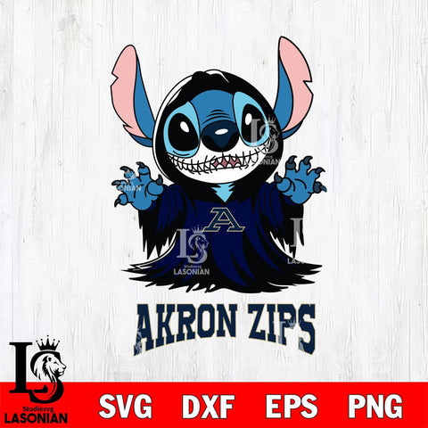 Akron Zips Stitch Ghost Svg Eps Dxf Png File, NCAA svg, Digital Download, Instant Download