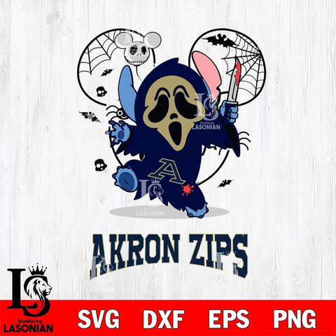 Akron Zips Stitch Ghost Face Halloween 2 Svg Eps Dxf Png File, Digital Download, Instant Download