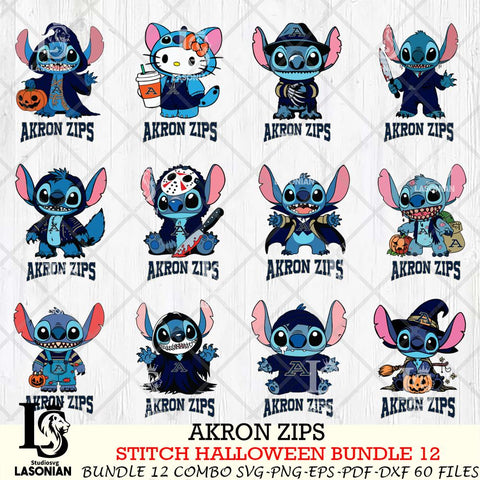 Akron Zips Stitch Horror Bundle 12 SVG Svg Eps Dxf Png File, NCAA svg, Digital Download, Instant Download