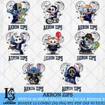 Akron Zips Stitch Horror Halloween Bundle NCAA Svg Eps Dxf Png File, Digital Download, Instant Download