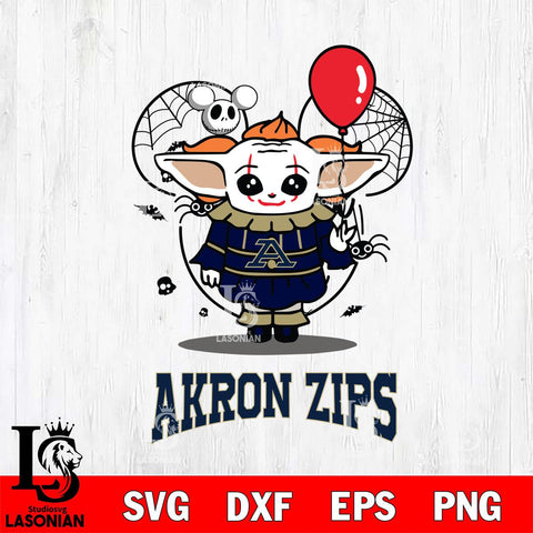 Akron Zips Stitch Pennywise Halloween Svg Eps Dxf Png File, Digital Download, Instant Download