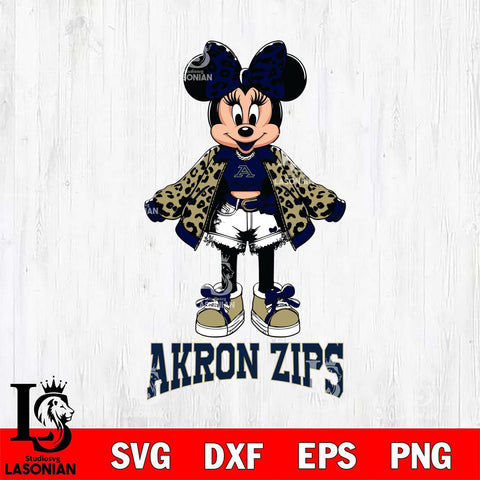 Akron Zips Style Minnie Disney Svg Eps Dxf Png File, Digital Download, Instant Download