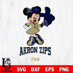 Akron Zips #1 Fan Minnie Mouse Svg Eps Dxf Png File, Digital Download, Instant Download
