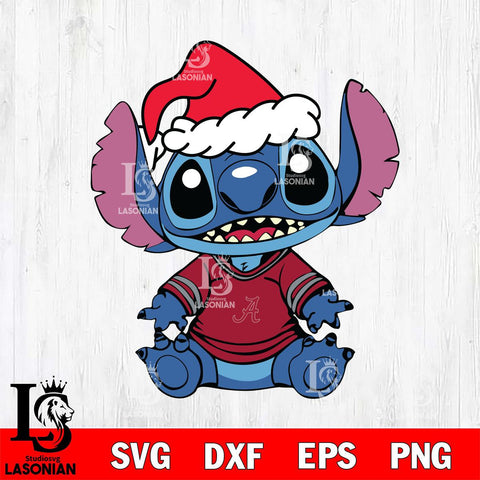 Alabama Crimson Tide Baby Stitch Christmas Svg Eps Dxf Png File, Digital Download, Instant Download