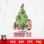Alabama Crimson Tide Bluey Chilli Christmas Tree Svg Eps Dxf Png File, Digital Download
