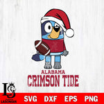 Alabama Crimson Tide Bluey Christmas Svg Eps Dxf Png File, Digital Download