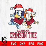 Alabama Crimson Tide Bluey Christmas Holiday Svg Eps Dxf Png File, Digital Download
