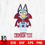 Alabama Crimson Tide Bluey Dracula Halloween Svg Eps Dxf Png File, Digital Download, Instant Download