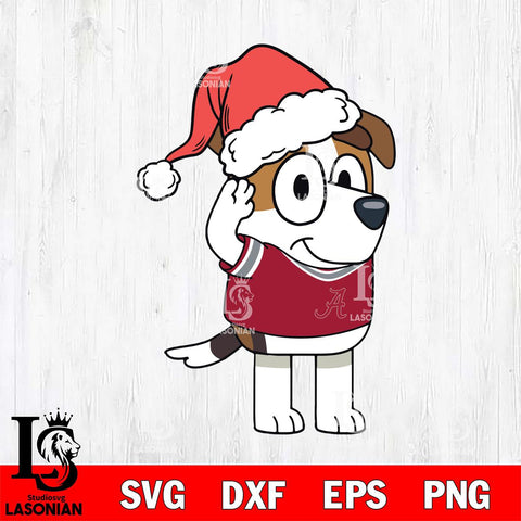 Alabama Crimson Tide Bluey Jack Christmas Svg Eps Dxf Png File, Digital Download, Instant Download