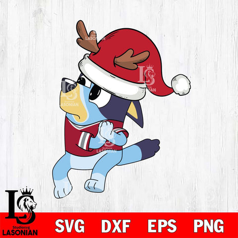 Alabama Crimson Tide Bluey Santa Claus Christmas Svg Eps Dxf Png File, Digital Download, Instant Download