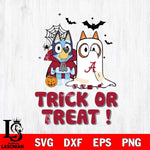 Alabama Crimson Tide Bluey Trick or Treat Halloween Svg Eps Dxf Png File, Digital Download, Instant Download