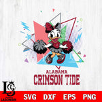 Alabama Crimson Tide Cute Daisy Duck Cheerleader SVG DXF EPS PNG FILE, NCAA File Cut,Digital Download,Instant Download